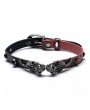 Punk Rave Black and Red Gothic Rose Buckle Leather Choker