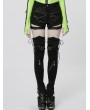 Punk Rave Black Gothic Punk Denim Slim Fit Leg Warmers for Women