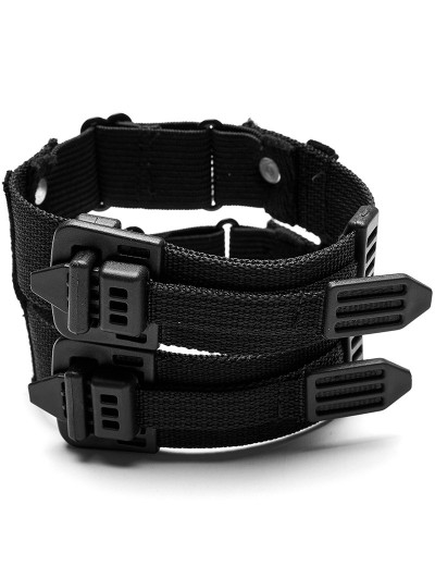 Punk Rave Black Gothic Post-Apocalyptic Style Fashion Bracelet