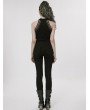 Punk Rave Black Gothic Daily Wear Halter Slim Vest Top for Women