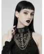 Punk Rave Black Gothic Punk Heavy Metal Chain Leather Choker