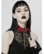 Punk Rave Red Gothic Punk Heavy Metal Chain Leather Choker