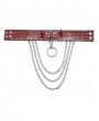 Punk Rave Red Gothic Punk Heavy Metal Chain Leather Choker