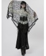 Punk Rave Black Gothic Three-Dimensional Butterfly Lace Mesh Wedding Veil