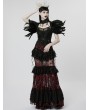 Punk Rave Black Gothic Dark Decadent Feather Shoulder Accessory