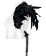 Punk Rave Black Gothic Dark Decadent Feather Shoulder Accessory