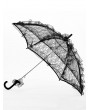 Punk Rave Black Gothic Light Ruffle Lace Mesh Umbrella