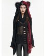 Devil Fashion Black and Red Gothic Punk Winter Warm Earflap Hat