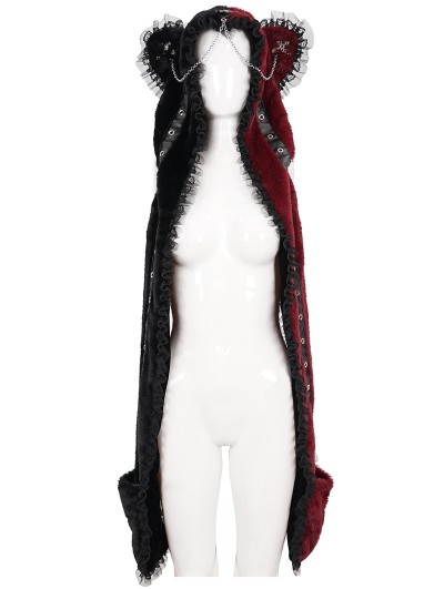 Devil Fashion Black and Red Gothic Punk Winter Warm Earflap Hat