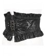 Devil Fashion Black Vintage Gothic Front Zipper Girdle