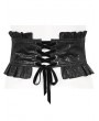 Devil Fashion Black Vintage Gothic Front Zipper Girdle
