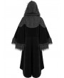 Devil Fashion Black Vintage Gothic Fur Warm Loose Hooded Cape Coat for Women