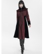 Devil Fashion Red Vintage Gothic Jacquard Velvet Long Coat for Women