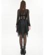 Devil Fashion Black Gothic Punk Street Net Splicing Irregular Short Dress