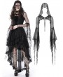 Dark in Love Black Gothic Spider Exaggerated Sleeves Hooded Cape for Women