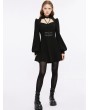 Punk Rave Black Gothic Punk Street Fashion Long Sleeve Short Dress