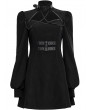 Punk Rave Black Gothic Punk Street Fashion Long Sleeve Short Dress