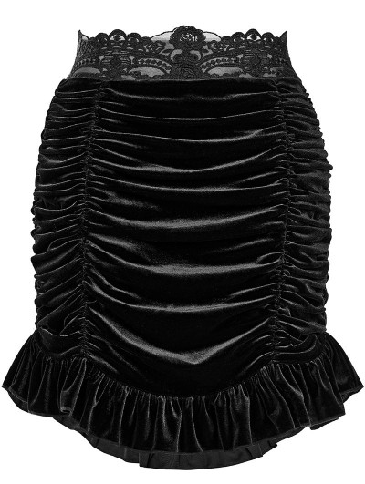スカート WIRROW VELVET DRAWSTRING SKIRT WIRROW velvet drawstring skirt