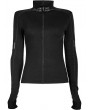 Punk Rave Black Gothic Punk Techwear Style Basic Long Sleeve T-Shirt for Women