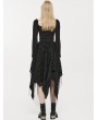 Punk Rave Black Gothic Street Fashion Asymmetrical Layered Half Skirt