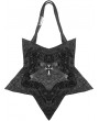 Dark in Love Black Gothic Cross Star Handbag