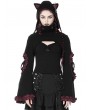 Dark in Love Black Gothic Lolita Bell Sleeves Ruffle Wooly Cape for Women