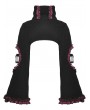 Dark in Love Black Gothic Lolita Bell Sleeves Ruffle Wooly Cape for Women