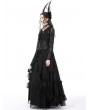 Dark in Love Black Vintage Gothic Lace Long Bell Sleeves Short Cape for Women