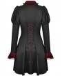 Dark in Love Black Gothic Blood Preppy Long Sleeve Short Dress