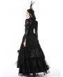Dark in Love Black Gothic Romantic Hollow Out Sexy Lace Long Shirt Dress