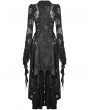 Dark in Love Black Gothic Romantic Hollow Out Sexy Lace Long Shirt Dress