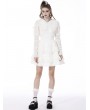 Dark in Love White Angel Gothic Lace Frilly Long Sleeve Daily Wear Dress