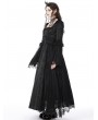 Dark in Love Black Gothic Retro Court Embroidery Long Sleeve Lace Maxi Party Dress