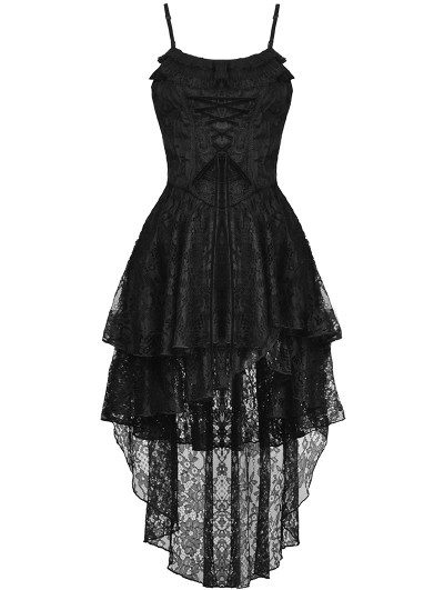 gothic black dresses Black Gothic Dress Plus Size with Corset- WonderlandByLilian Size 6 / Black
