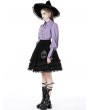 Dark in Love Purple Gothic Witch Star Collar Long Sleeve Blouse for Women