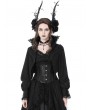 Dark in Love Black Retro Gothic Jacquard Short Jacket for Women