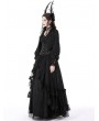 Dark in Love Black Retro Gothic Jacquard Short Jacket for Women
