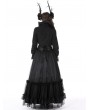 Dark in Love Black Retro Gothic Jacquard Short Jacket for Women