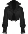 Dark in Love Black Retro Gothic Jacquard Short Jacket for Women
