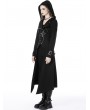 Dark in Love Black Gothic Punk Asymmetrical Hooded Long Coat for Women