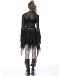 Dark in Love Black Gothic Irregular Messy Mesh Short Skirt