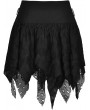 Dark in Love Black Gothic Irregular Messy Mesh Short Skirt