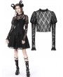 Dark in Love Black Vintage Gothic Lace Long Sleeves Shirt for Women