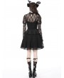 Dark in Love Black Vintage Gothic Lace Long Sleeves Shirt for Women