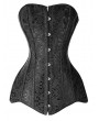 Black/White Jacquard Gothic Victorian Overbust Waist Training Corset