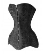 Black/White Jacquard Gothic Victorian Overbust Waist Training Corset