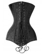 Black/White Jacquard Gothic Victorian Overbust Waist Training Corset