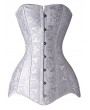 Black/White Jacquard Gothic Victorian Overbust Waist Training Corset