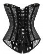 Black/White Sexy Hollow Out Lace Gothic Overbust Corset