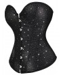 Black Starry Pattern Overbust Gothic Corset